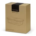 NATURA Iris Bamboo Lid Glass Lunch Box