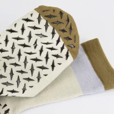 Nero Cotton Crew Grip Socks