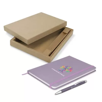 Omega A5 PU Notebook and Pen Gift Set