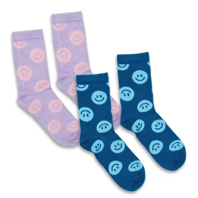 Pixel 2 Piece Knitted Bamboo Crew Socks Set