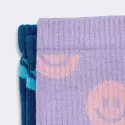 Pixel 2 Piece Knitted Bamboo Crew Socks Set