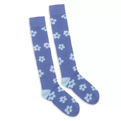 Pixel Knitted Cotton Knee-High Socks