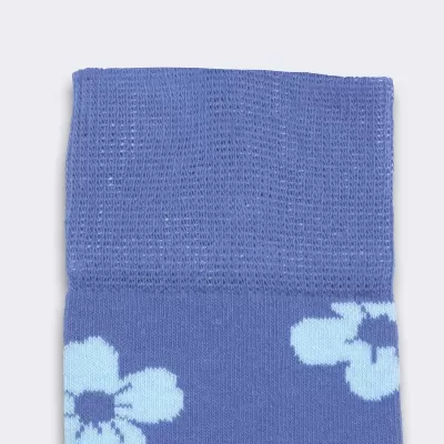 Pixel Knitted Cotton Knee-High Socks