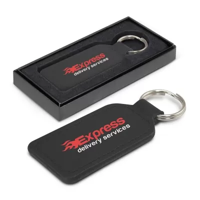 Prince Rectangle Leather Keyring