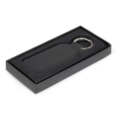 Prince Rectangle Leather Keyring