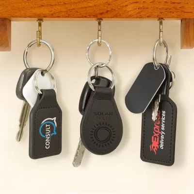 Prince Round Leather Keyring