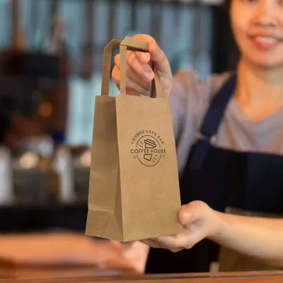 Small Portrait 180gsm Flat Handle Paper Bag