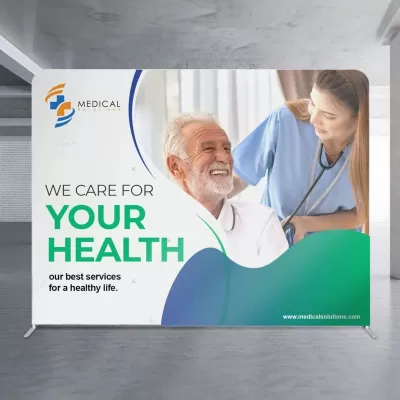Straight Stretch Small Polyester Media Wall