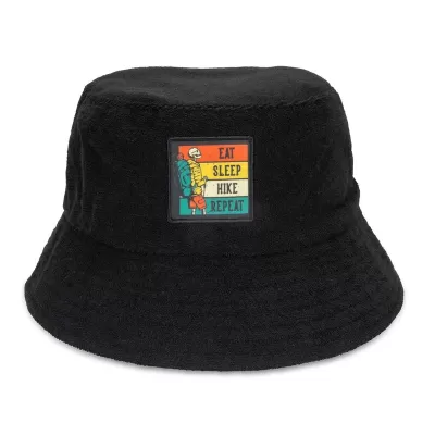 branded Terry Towelling Bucket Hat with Full Colour Patch, from our range of promotional Wide Brim Hats