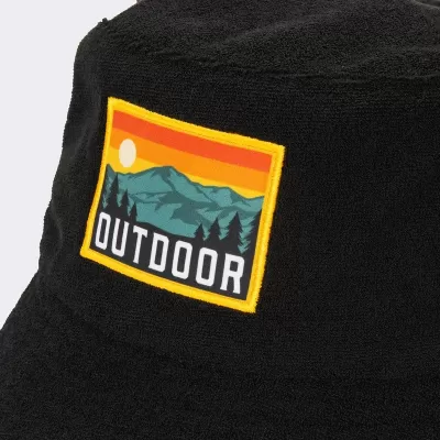 branded Terry Towelling Bucket Hat with Full Colour Patch, from our range of promotional Wide Brim Hats