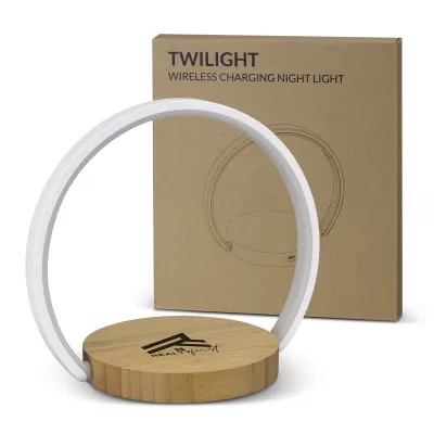 Twilight Bamboo Wireless Charging Night Light