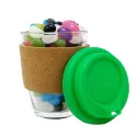 Jelly Beans in Cork Band Glass Coffee Cup