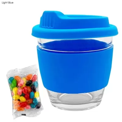 Jelly Beans in Venice Glass Coffee Cup