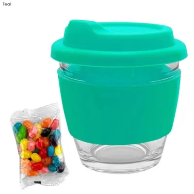 Jelly Beans in Venice Glass Coffee Cup