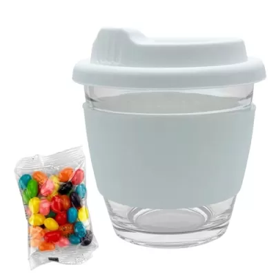 Jelly Beans in Venice Glass Coffee Cup