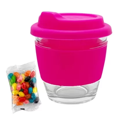 Jelly Beans in Venice Glass Coffee Cup