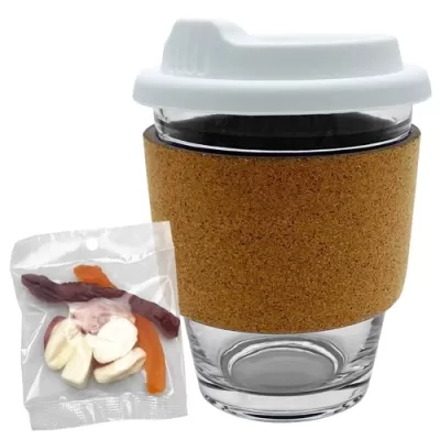 Jelly Party Mix in Cork Band Glass Coffee Cup