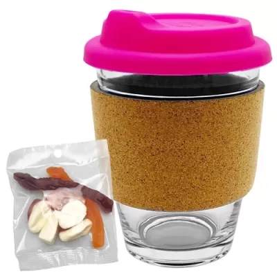 Jelly Party Mix in Cork Band Glass Coffee Cup