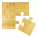 Puzzle 4 Piece Bamboo Coaster Set