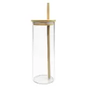 Vanisa 480ml Bamboo Lid Glass Drink Bottle