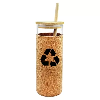 Eidy 480ml Bamboo Lid Glass Bottle