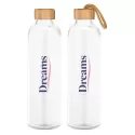Honya 550ml Bamboo Lid Glass Drink Bottle