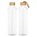Honya 550ml Bamboo Lid Glass Drink Bottle