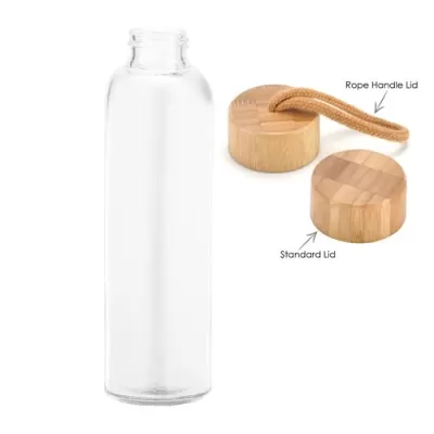 Honya 550ml Bamboo Lid Glass Drink Bottle