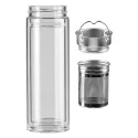 Vinella 410ml Bamboo Lid Glass Drink Bottle