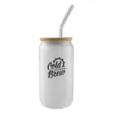 Nordic 450ml Bamboo Lid Glass Tumbler