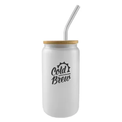 Nordic 450ml Bamboo Lid Glass Tumbler