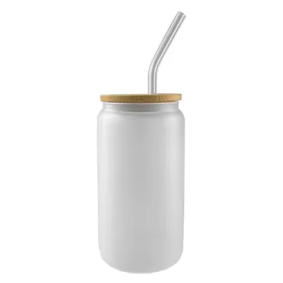 Nordic 450ml Bamboo Lid Glass Tumbler