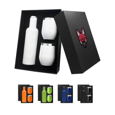 Shiraz Stainless Steel Wine and Coffee Gift Set
