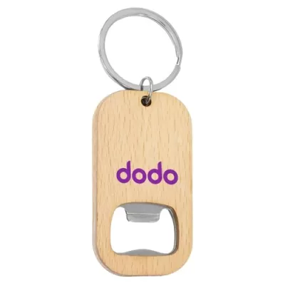 Bamboo Bar Bottle Opener Keyring