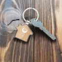 House Bamboo Keyring