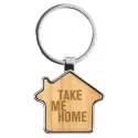 House Bamboo Keyring