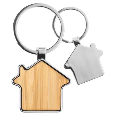 House Bamboo Keyring