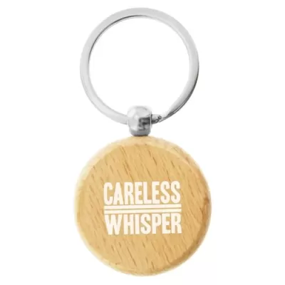 Round Wood Keyring