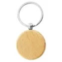 Round Wood Keyring