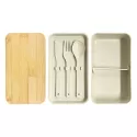 Pack Bamboo Lid Wheat Straw Lunch Box