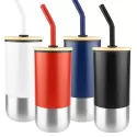 eNova 450ml Bamboo Lid Stainless Steel Coffee Mug