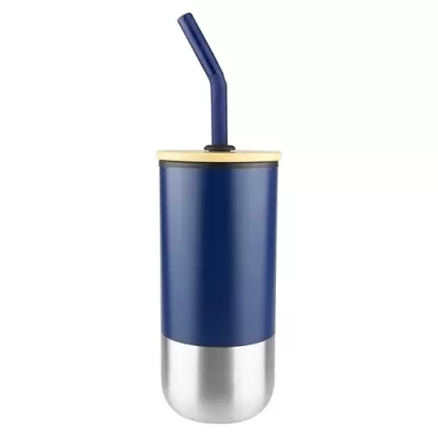 eNova 450ml Bamboo Lid Stainless Steel Coffee Mug