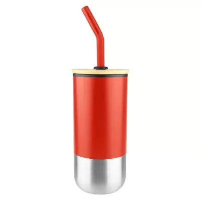 eNova 450ml Bamboo Lid Stainless Steel Coffee Mug