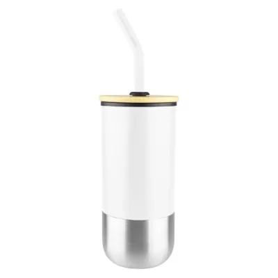 eNova 450ml Bamboo Lid Stainless Steel Coffee Mug