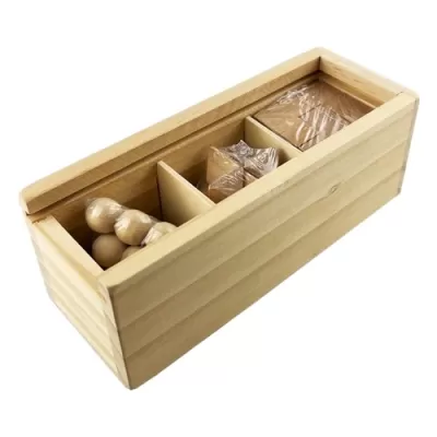 3-in-1 Wooden Brain Teaser