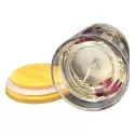 Floral Bamboo Lid Glass Candle