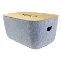 Ava Bamboo Lid Felt Tub
