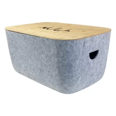 Ava Bamboo Lid Felt Tub