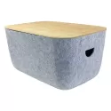 Ava Bamboo Lid Felt Tub