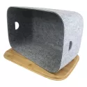 Ava Bamboo Lid Felt Tub